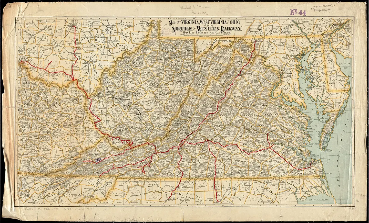 Historic railway map used for source-based research